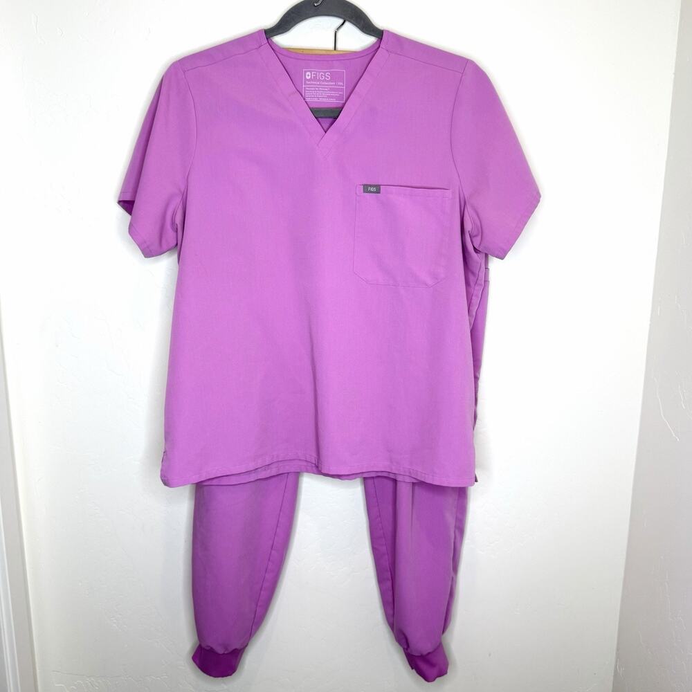 Figs Pink Cloud Scrub Set Womens XXL Tall Catarina Top Uman Jogger Pants